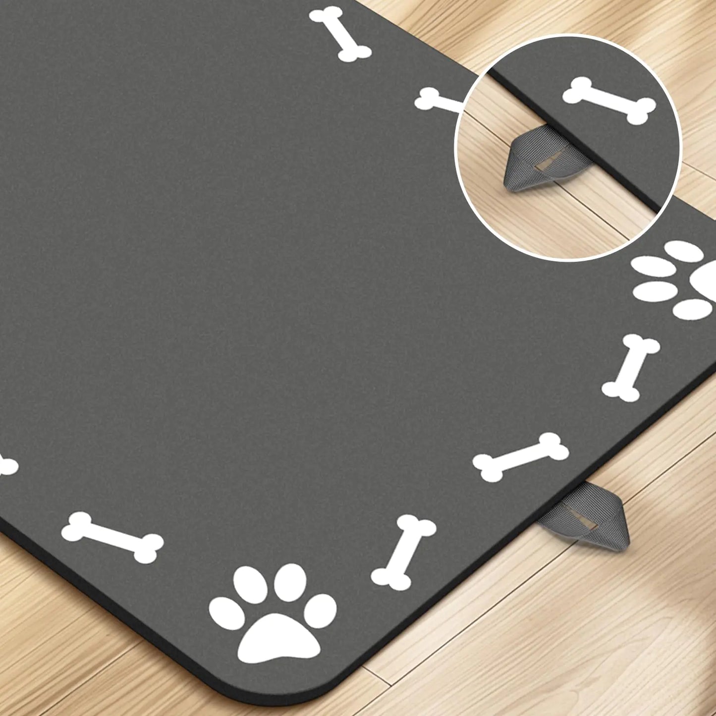 Absorbent Pet Feeding Mat – Quick-Dry, Non-Slip Water Dispenser Mat for Messy Drinkers (16×24")