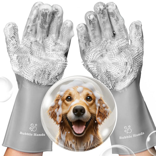 Pet Grooming Gloves – Soft Silicone Scrubbers for Bathing, Deshedding & Deep Cleaning. Reusable & Eco-Friendly